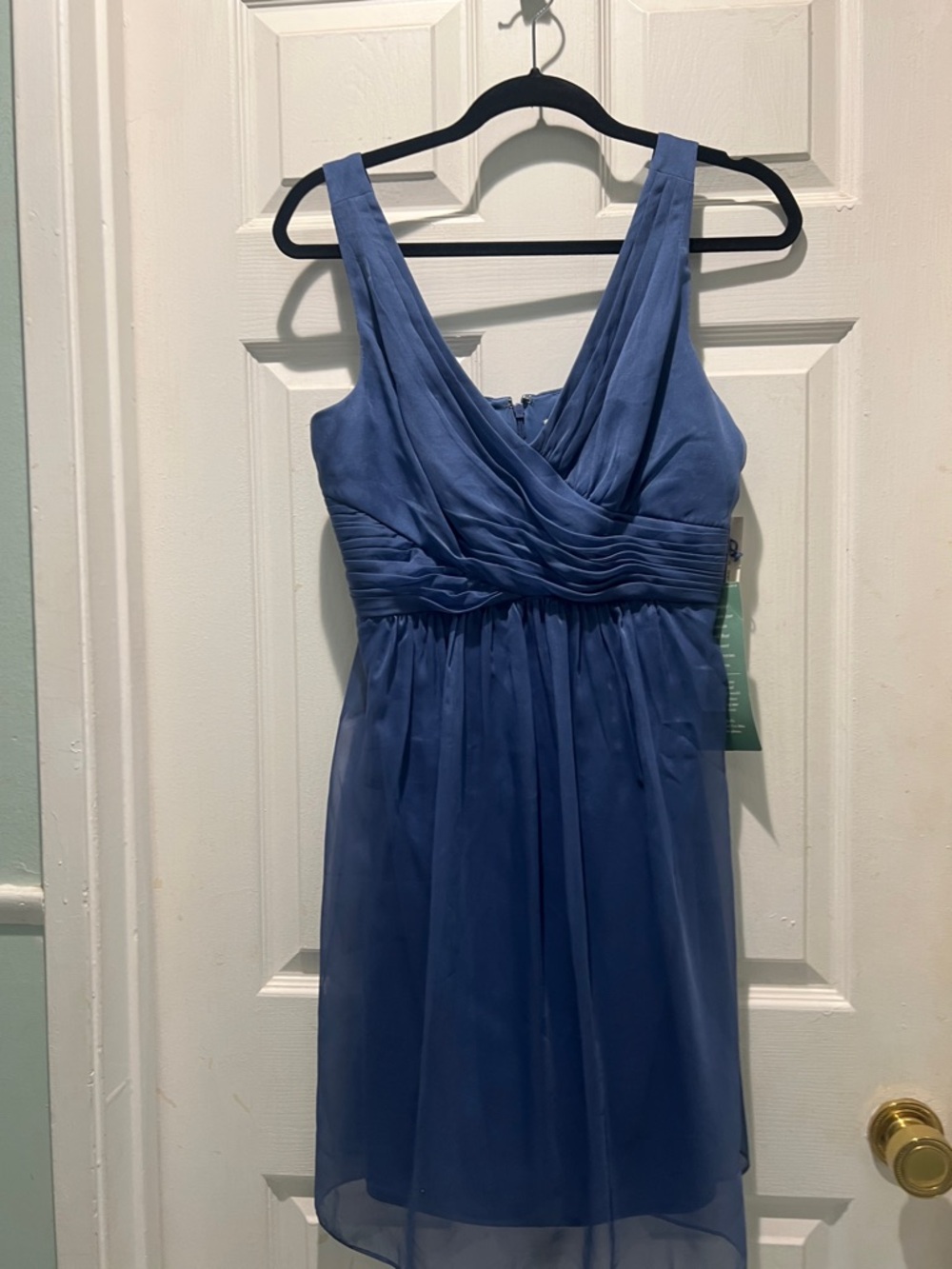 Simply Liliana Periwinkle V-Neck Chiffon Midi Dress